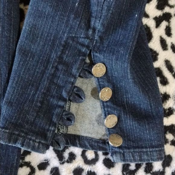 NYDJ Cotton Cropped Button Hem Denim Jeans - Picture 4 of 14